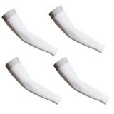Acomed UV Resistant Cool Arm Sports Sleeves - Pack of 4 (White)