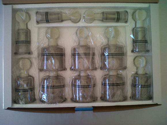 Screw Type Cupping Set with 12 cups